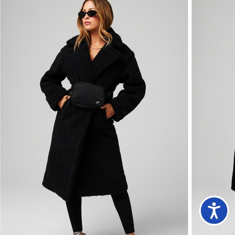 Fabletics Fuzzy Teddy Coat Medium